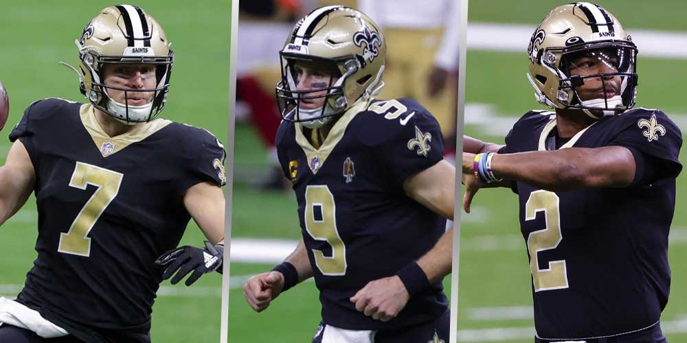 Taysom Hill, Drew Brees, Jameis Winston