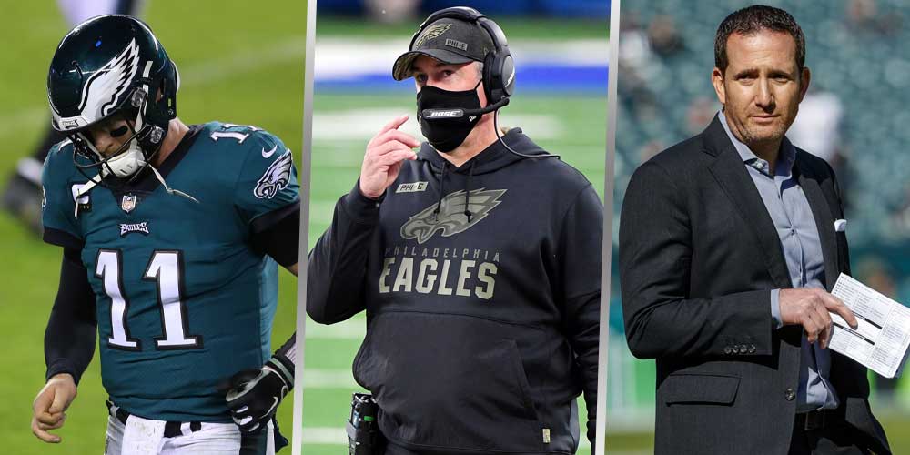 Carson Wentz, Doug Pederson, Howie Roseman