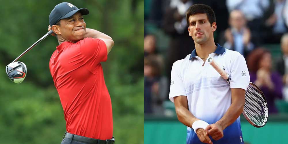 Tiger Woods and Novak Djokovic