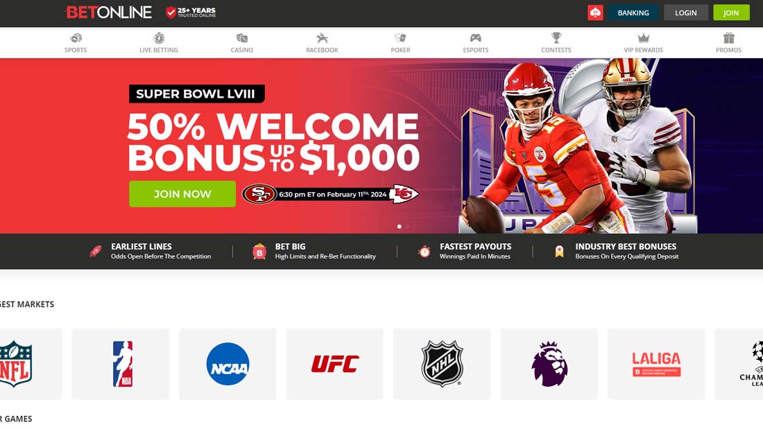 BetOnline Super Bowl Betting