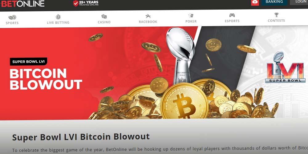 BetOnline’s Super Bowl LVI Bitcoin Blowout