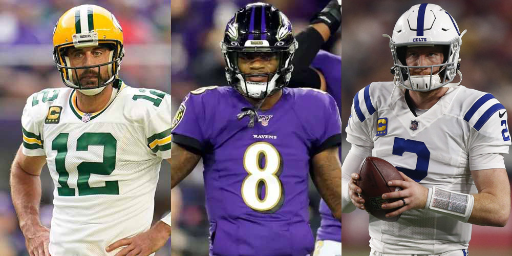 Aaron Rodgers, Lamar Jackson, Carson Wentz