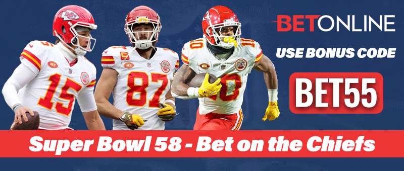 Bet on the Kansas City Chiefs in Super Bowl 58 at BetOnline Sportsbook