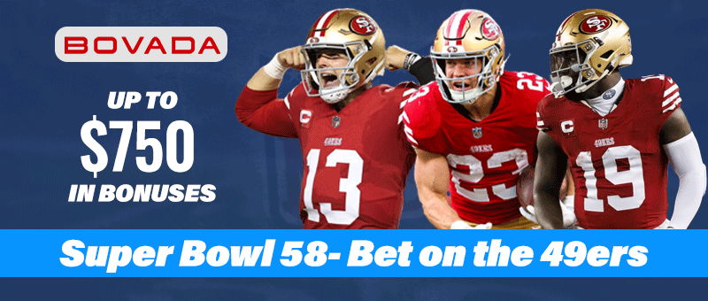 
Bet on the San Francisco 49ers in Super Bowl 58 at Bovada Sportsbook